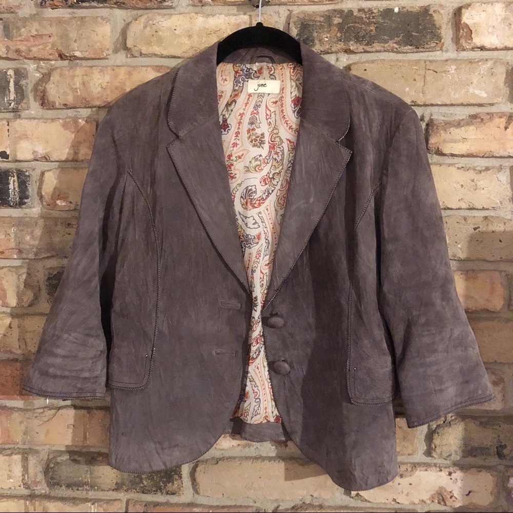 Anthropologie June Suede Jacket Blazer